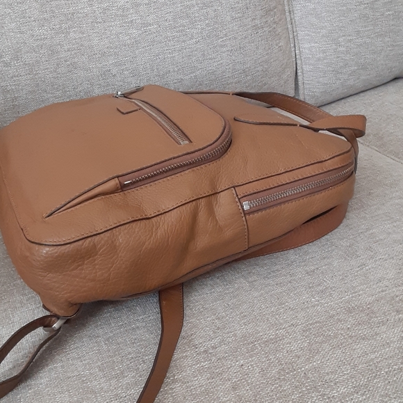 Fossil Riley English tan Leather Backpack - Picture 5 of 13